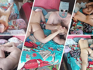 Foreplay in the bedroom with an amateur couple.