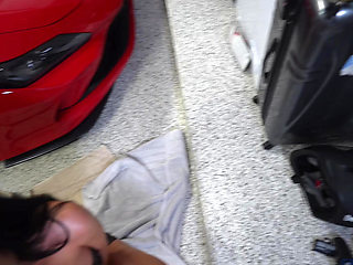 Gold Digging Super Model with Giant Tits Nikita Reznikova Gets Fucked in Teddy Tarantino's Garage
