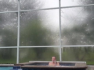 Bunny B Playing in the Hot Tub