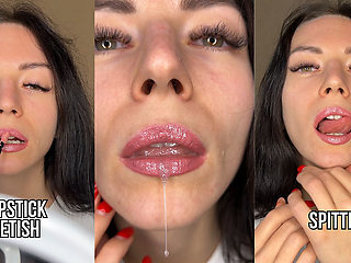 Lipstick Fetish, Spit & Control for Weak Slaves