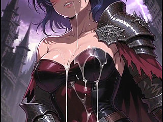 Heroic DARK Fantasy Warrior, Anime Ai generated