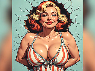 Big Boob Babes in Swimsuits Art
