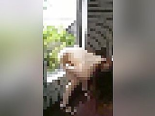Smartphone personal shooting A strong gal who does naked dildo masturbation at the entrance of the apartment w.268