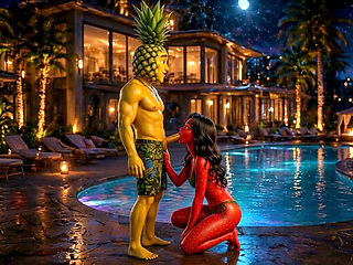 Poolside Passion Under the Stars - AI Hentai ASMR