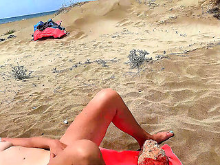 Belgian MILF Wife First Time Cuckold - Beach Sex & Small Penis Humiliation with Stranger