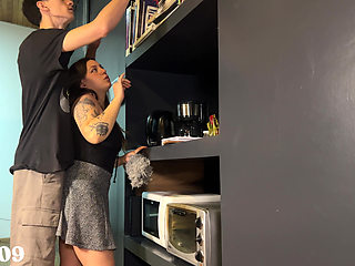 I support all the dick to the girl who cleans and likes it