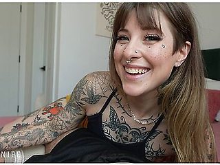 My Girlfriends Hot Tatted Sister Begs For A Creampie