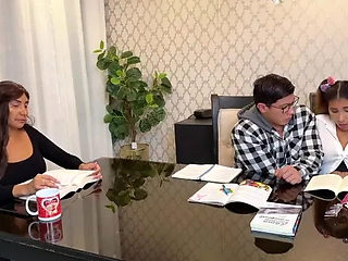 The Babysitter Didn't Notice! Fucking the Stepsister is Better than Doing Hom...