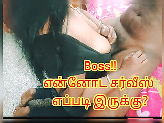 Indian Tamil Aunty Office Blowjob - Sweet Honey Sucks Boss Cock For Promotion and Hardcore Sex