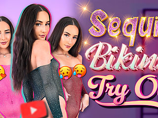 4K Multi Coloured Sequin Bodysuit Try On - Sheer Sparkle, Cheeky Fit