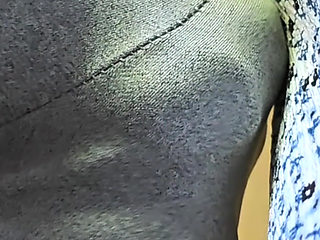 Stranger Cums Hard Inside Her Panties Under Skirt on Subway Train