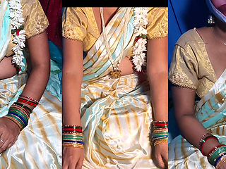 Wife ko bed ko satin sari me hard pussy fuck new look sex upar sitting ke chudai