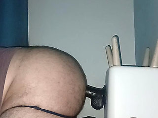 Fucking a fat bbc dildo