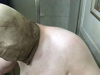 FatAssSmallDick uses giant humongous red butt plug