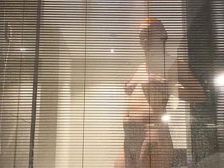 Invisible Cam in the Hotel Bathroom, Watch on the Pregnant Redhead Woman in the Hotel Bathroom with Window