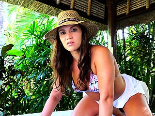 Amateur striptease and Solo masturbation