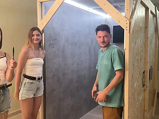 Bella Mur & Polly Yangs Gloryhole First Time Sex Vlog - Asian Teen Blowjob Outdoor
