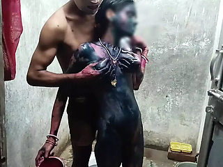 Desi Bhabhi Sarita Fucked Hard in Bathroom During Holi Festival - Devar Bhabhi Sex