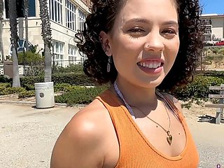 Satine Summers has a hot beach scene with Donnie Rock in pov.