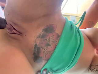 Step Mom Melissa Lisboa Gets Her Big Ass Eaten & Creampied By Black Cock In Backyard Quickie