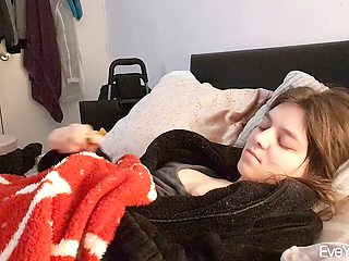 College girl, climax, real masturbation