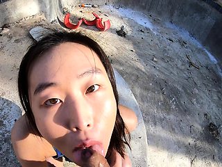 Hardcore Asian blowjob masturbation