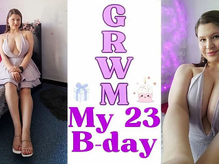 Birthday Teen TinniAngel Gets Ready & Changes on Camera - Big Natural Tits & Huge Booty Revealed
