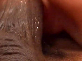 Guy rams his black dick in busty slut's tight pussy