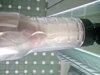 Edging and Deep Dicking a Clear Fleshlight