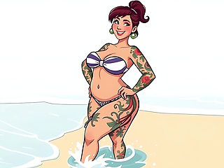 Ai Tattoo Art Curvy Bikini Women