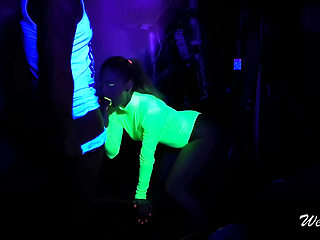 Hot MILF in Neon Body Loves to Fuck in the Dark