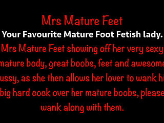Mrs Mature Feet Wanking Her Friend While Both Naked 446