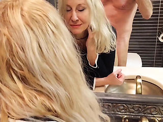 Mature Blonde MILF Selena Gets Anal Doggystyle Fuck in Bathroom - Amateur Homemade 4K