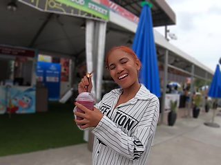 Asian beauty indulges in a steamy POV blowjob session