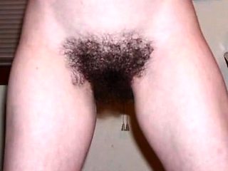 Bushy Girl's Pussy - Close-Up View