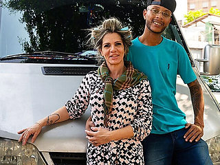 Skinny Tattooed Granny Sabrina Fit Gets Rough Anal Destroyed By BBC In Van