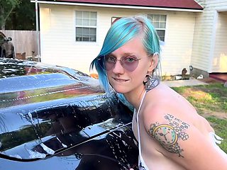 Amateur teen outdoor nailed