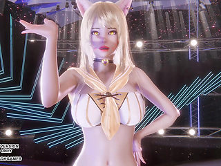 MMD SECRET NUMBER - WHO DIS Ahri Akali Seraphine Kaisa Evelynn Sexy Kpop Dance League of Legends Hentai Uncensored 4K 60FPS