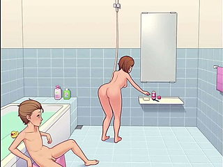 Daily Countryside Fuck Fest - Big Tits Anime Girls in Nude Bath Scenes