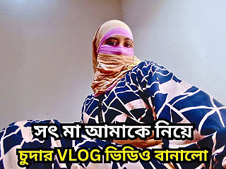 Step Mom Doing Vlog While Having Hardcore Sex with Her Teen Step Son