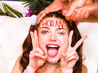 Shrooms Q Gags on Bryan Gozzling While He Pounds Her Throat!