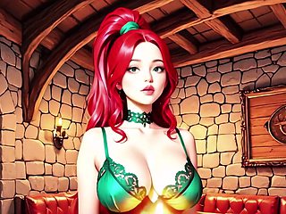 Divine Elixir - Fantasy Sorceress Summons a Dungeon Master for an Intimate Ritual AI Animation