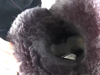 Extremely Stinky Feet From Fur Boots! Sniffing Boots and Foot Fetish Fucking, Lady Victoria Valente