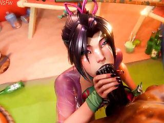 Slutty Fucking Ass Psylocke Deepthroats a BBC at the Beach, Honoka Big Breast Paizuri Cumshot Facial