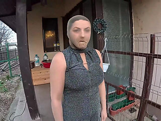 Risky Trip in Full Pantyhose Encasement Nylon Doll in the Car Ep. 336