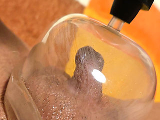 Pumping my cuntboy FTM pussy until it's fat and shiny