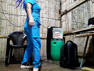 She Is Working as a Nurse Again! the Village Bitch Returned From the Clinic to Have Sex with a Patient