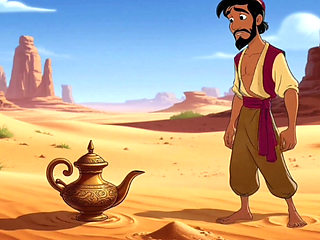 Genie Girl Jerk off Dick to Adaddin. Fairy Tale Story