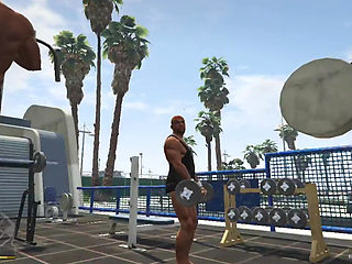 Tracey have sex with her Sugar daddy Trevor in outdoor beach gym