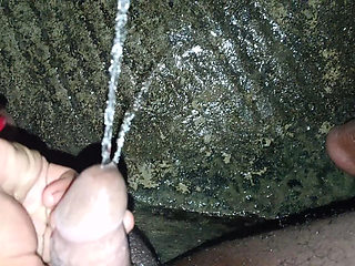 Desi Bhabhi sucks cock after pissing outdoors - Indian homemade sex with big tits and anal